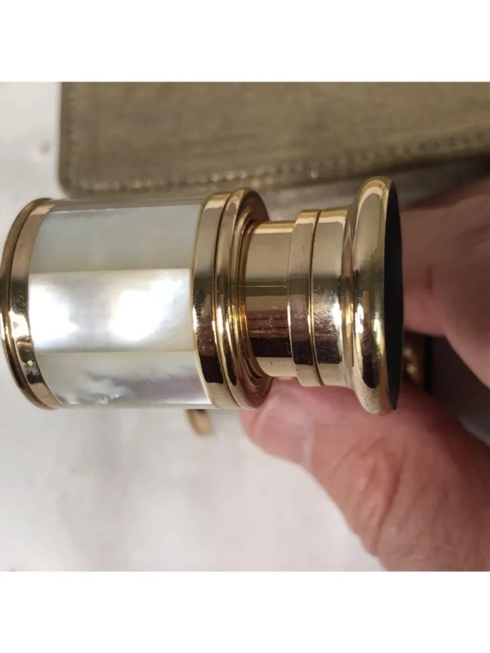 Vintage Gold Mother Of Pearl Opera Glasses 2.5x Binoculars Japan Mignon 1950s